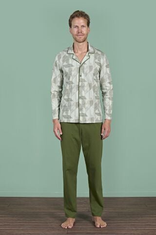 Pijadore 1956 (M-L-XL-XXL) Uzun Kollu Erkek Pijama Takım 4'lü