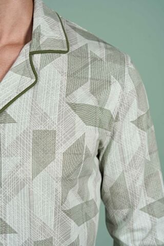 Pijadore 1956 (M-L-XL-XXL) Uzun Kollu Erkek Pijama Takım 4'lü