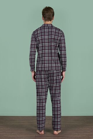 Pijadore 1954 (M-L-XL-XXL) Uzun Kollu Erkek Pijama Takım 4'lü