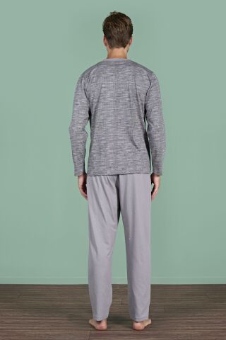 Pijadore 1932 (2XL-3XL-4XL-5XL) Battal Beden Uzun Kollu Erkek Pijama Takım 4'lü