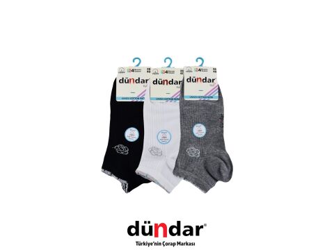 Dündar 4308-17 (36-40) Dikişsiz Yıkamalı Kokulu Bayan Penye Patik Çorap 12'li
