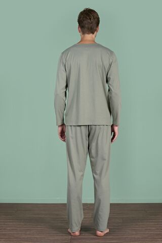 Pijadore 1964 (2XL-3XL-4XL-5XL) Battal Beden Uzun Kollu Erkek Pijama Takım 4'lü