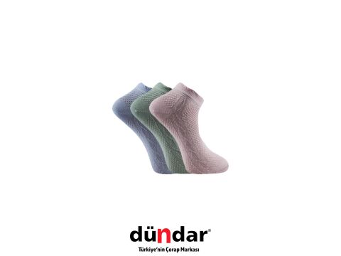 Dündar 4308-20 (36-40) Dikişsiz Yıkamalı Kokulu Bayan Penye Patik Çorap 12'li