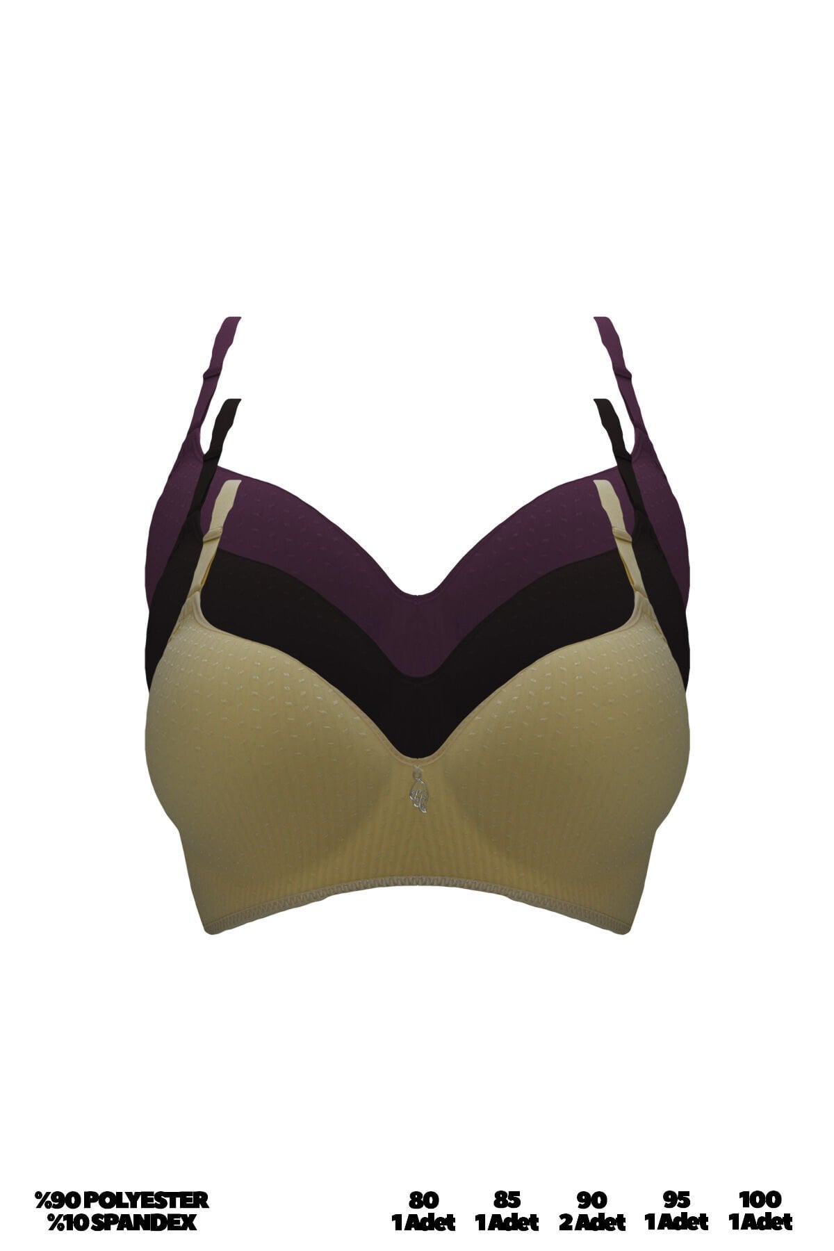 Umt 6266-C (80-85-90-95-100) Lotus Lazer Kesim Bayan Sütyen 6'lı