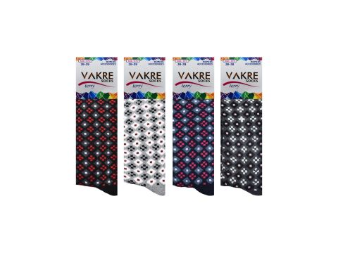 Vakre 9717-14 Bayan Penye Havlu Kışlık Çorap 12'li