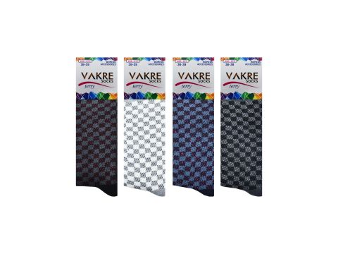 Vakre 9717-15 Bayan Penye Havlu Kışlık Çorap 12'li