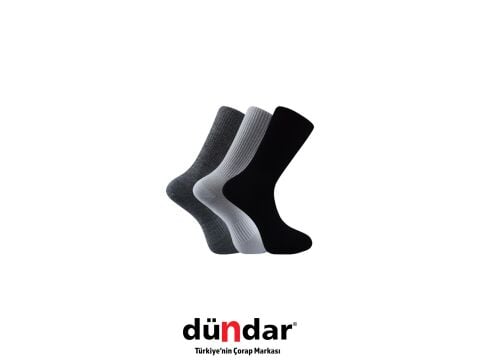 Dündar 4230 (40-44) Dikişsiz Yıkamalı Koku Önleyici Erkek Cotton Sports Çorap 12'li