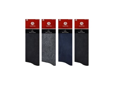 Aldano 3'lü Ekonomik Likralı Erkek Penye Çorap 12'li