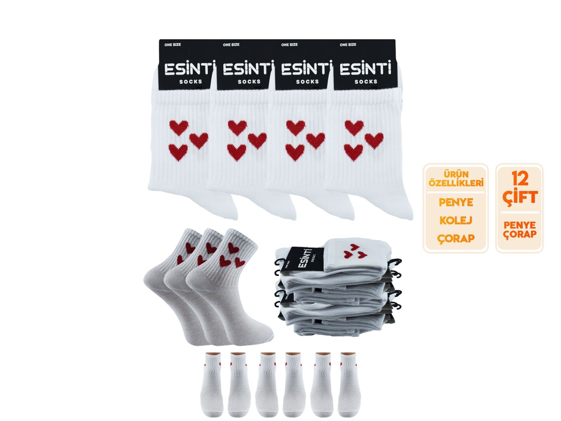 Esinti 139 Bayan Kolej Çorap 12'li