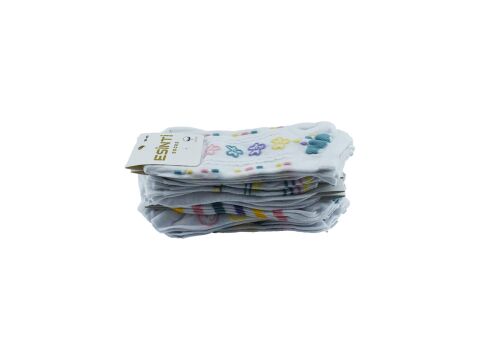 Esinti 33-9 (36-40) Naturel Pamuk Bayan Patik Çorap 12'li