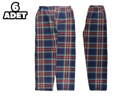 Hilal Yıldız 001 Ekose Cepli Erkek Tek Alt 6'lı