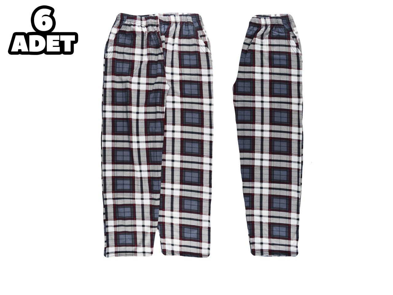 Hilal Yıldız 002 Ekose Cepli Erkek Tek Alt 6'lı