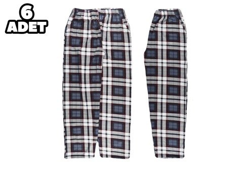 Hilal Yıldız 002 Ekose Cepli Erkek Tek Alt 6'lı