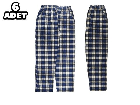 Hilal Yıldız 003 Ekose Cepli Erkek Tek Alt 6'lı