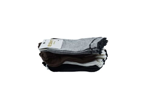 Esinti 33-10 (36-40) Naturel Pamuk Bayan Patik Çorap 12'li