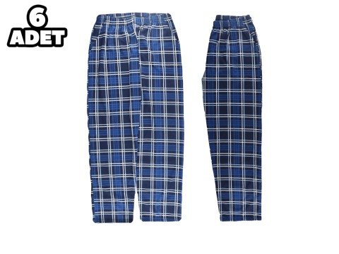 Hilal Yıldız 004 Ekose Cepli Erkek Tek Alt 6'lı