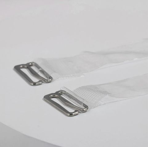 Gipaş Bayan Şeffaf Sütyen Askısı Metal Uç Geniş 15 mm