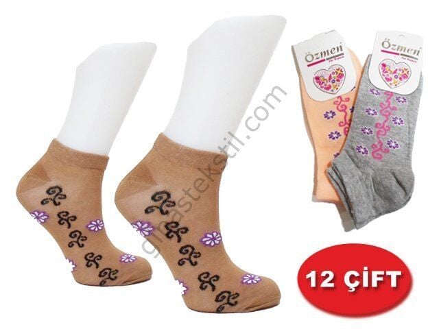 Özmen Kaliteli Penye Bayan Patik 12'li