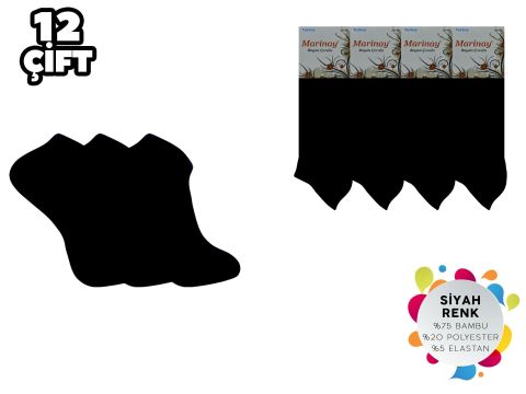 Staray 0678 Dikişsiz Bambu Bayan Patik 12'li