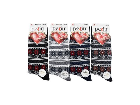 Pelin 9-16 Naturel Pamuk Bayan Soket Çorap 12'li