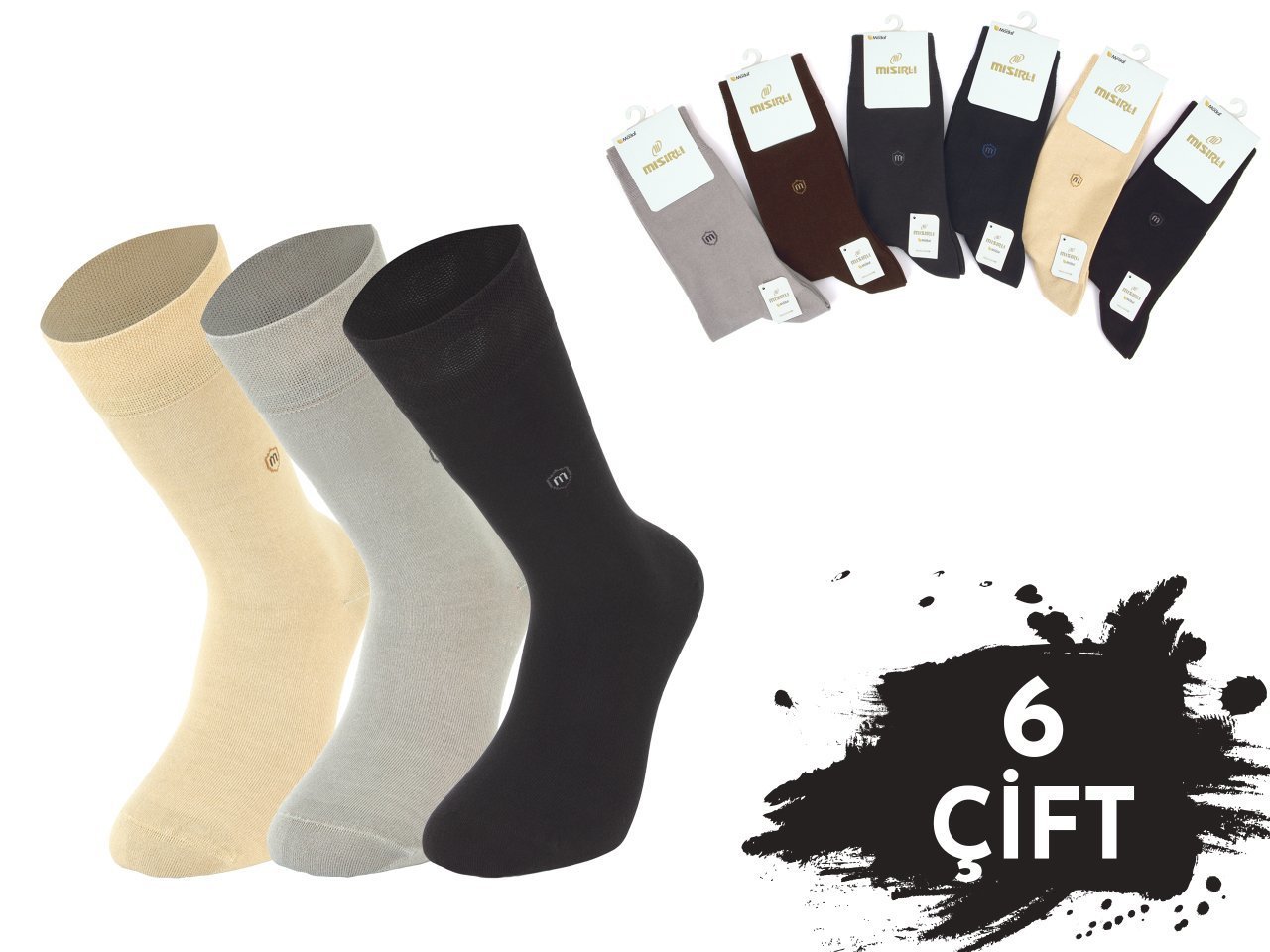 Mısırlı 1201 Modal Dikişsiz Erkek Çorap 6'lı