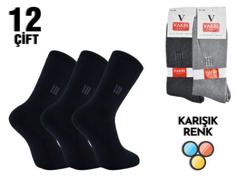 Vakre Erkek Havlu Kışlık Çorap 12'li