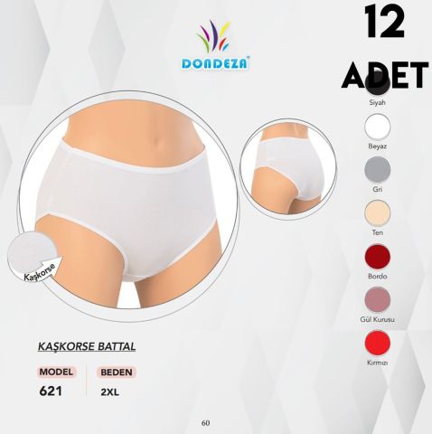 Dondeza 621 Kaşkorse Battal Beden Bayan Bato 12'li