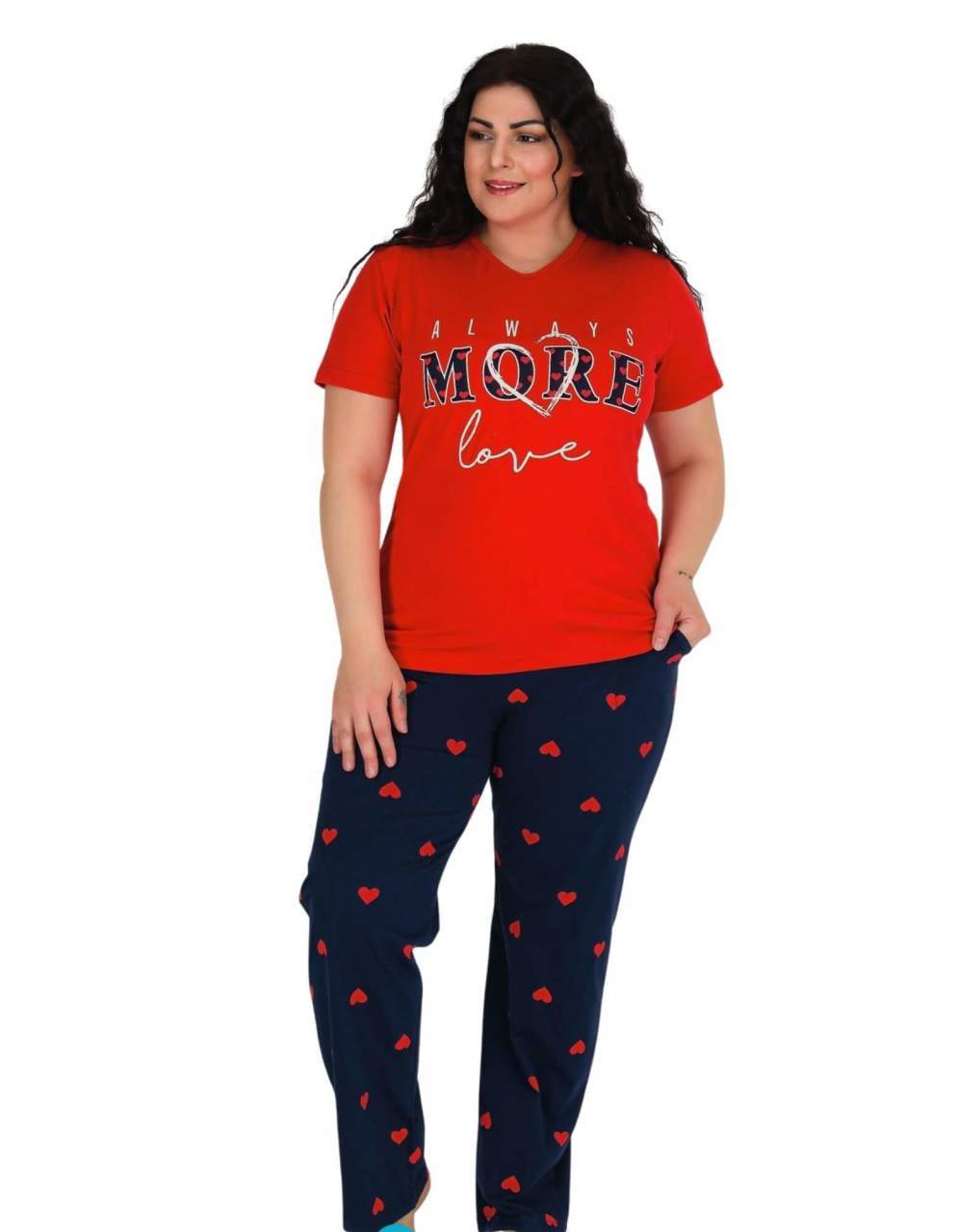 Berland 3338 Bayan Modal Kısa Kol Battal Pijama Takımı