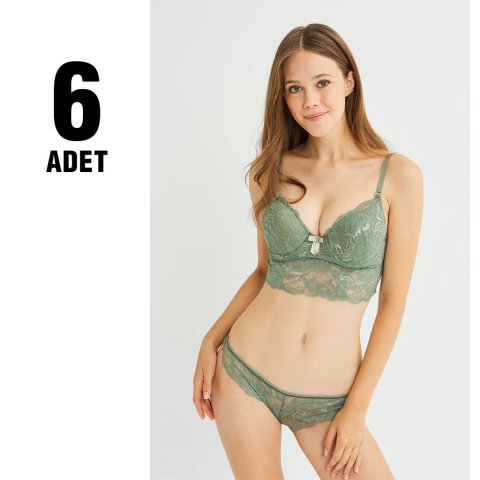 Cansoy 311 Dolgulu Bustiyer  Bayan Sütyen Takım 6'lı