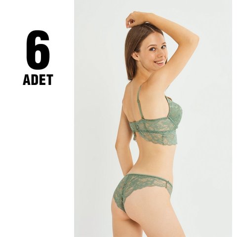 Cansoy 311 Dolgulu Bustiyer  Bayan Sütyen Takım 6'lı