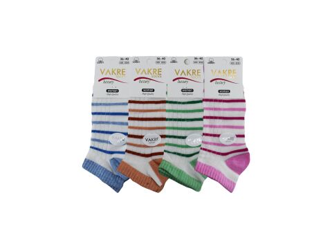 Vakre 9328-17 (36-40) Bayan Penye Patik Çorap 12'li