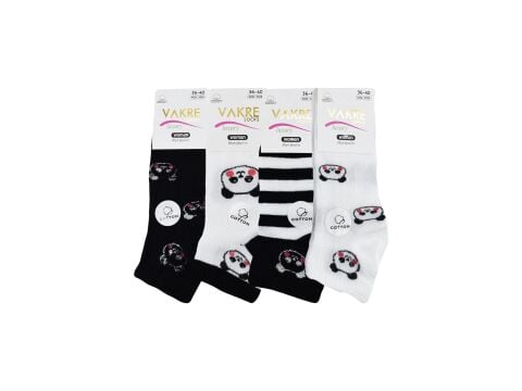 Vakre 9328-19 (36-40) Bayan Penye Patik Çorap 12'li