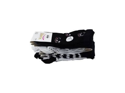 Vakre 9328-19 (36-40) Bayan Penye Patik Çorap 12'li