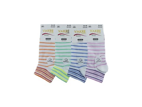 Vakre 9328-23 (36-40) Bayan Penye Patik Çorap 12'li