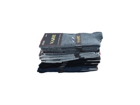 Vakre 9014-28 (41-44) Erkek Penye Likralı Çorap 12'li