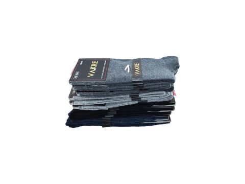 Vakre 9014-26 (41-44) Erkek Penye Likralı Çorap 12'li