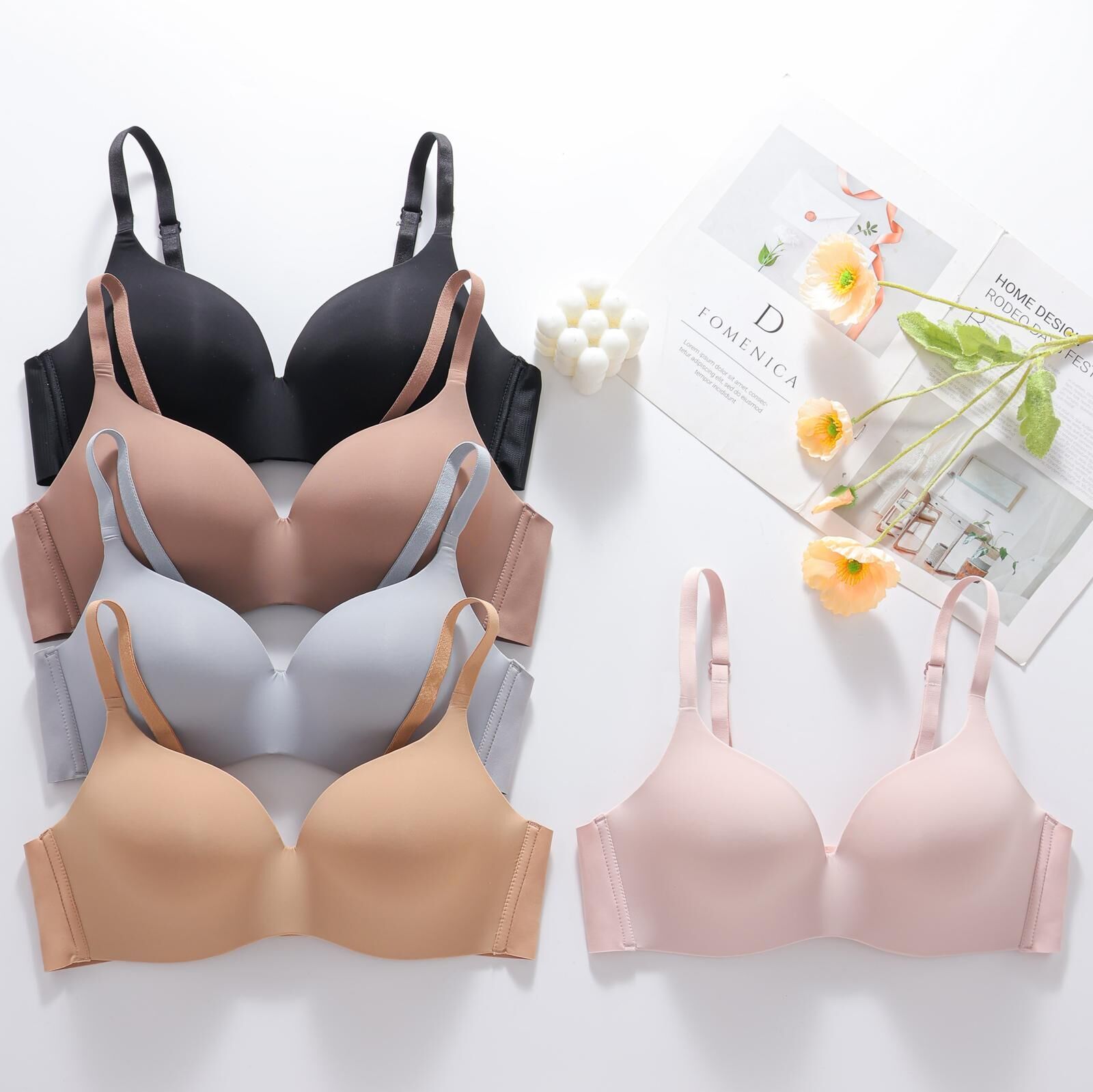 Miss Feliz 02 (M-L-XL-XXL) Zero Gram Lazer Kesim Bayan Sütyen 6'lı