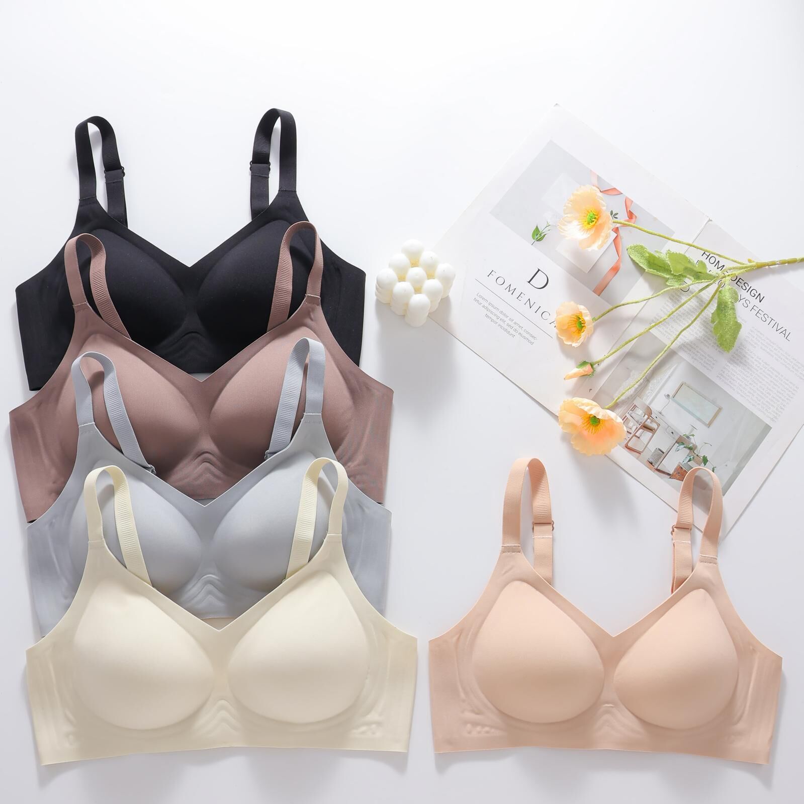 Miss Feliz 08 (M-L-XL-XXL) Zero Gram Lazer Kesim Bayan Sütyen 6'lı