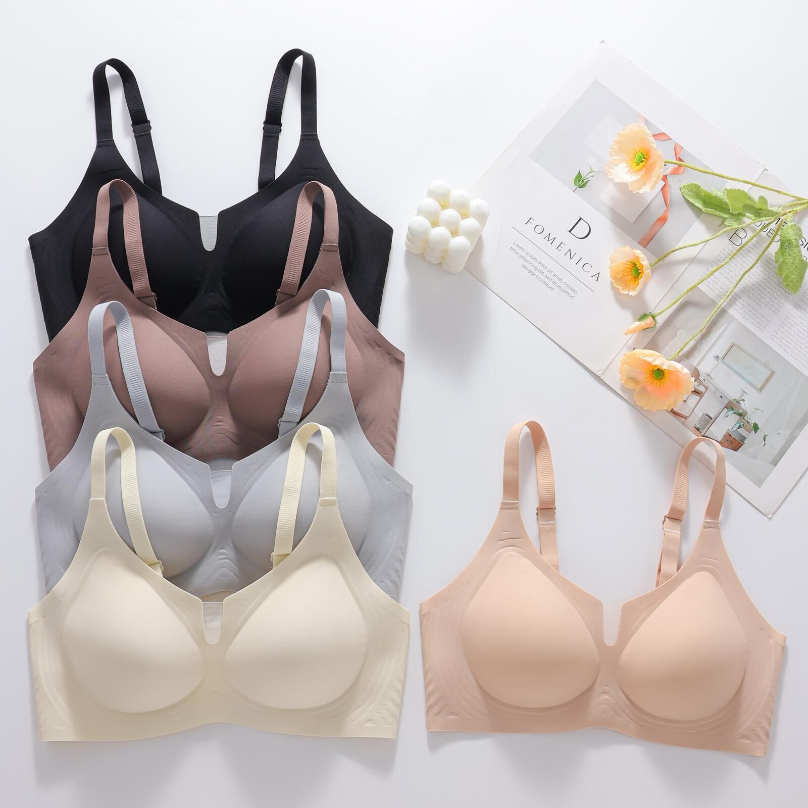 Miss Feliz 09 (M-L-XL-XXL) Zero Gram Lazer Kesim Bayan Sütyen 6'lı