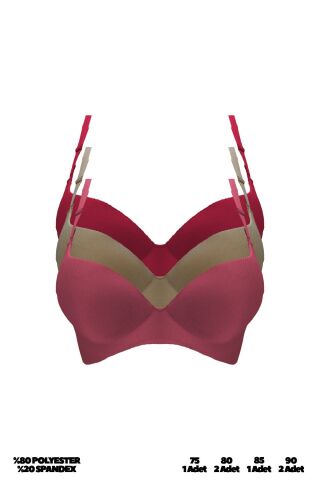 Umt 30 (75-80-85-90) Lazer Kesim Bayan Sütyen 6'lı