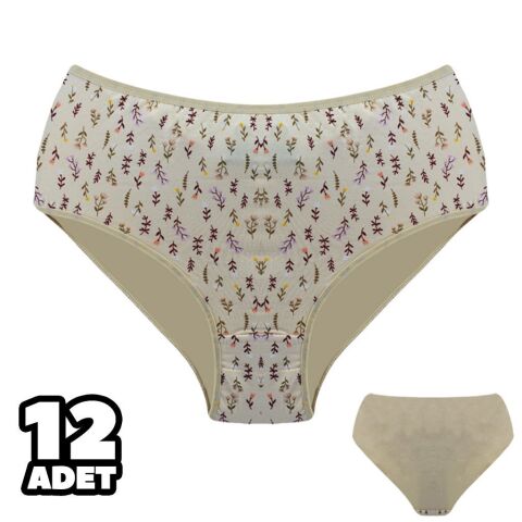 Dondeza 601-21 Desenli Bayan Battal Bato 12'li