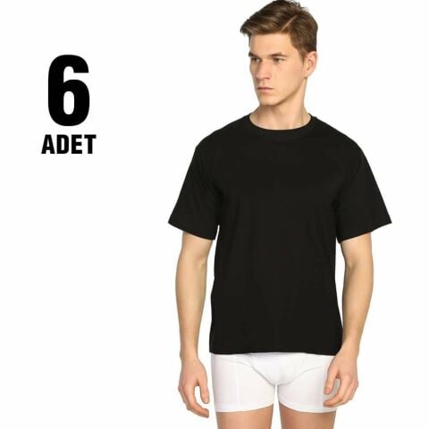 Seher 0003 Renkli Sıfır Yaka Erkek Fanila 6'lı