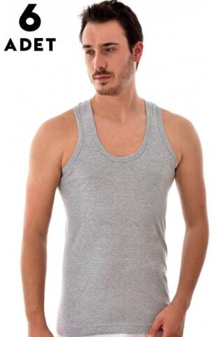 Seher 0001 Renkli Erkek Penye Atlet 6'lı