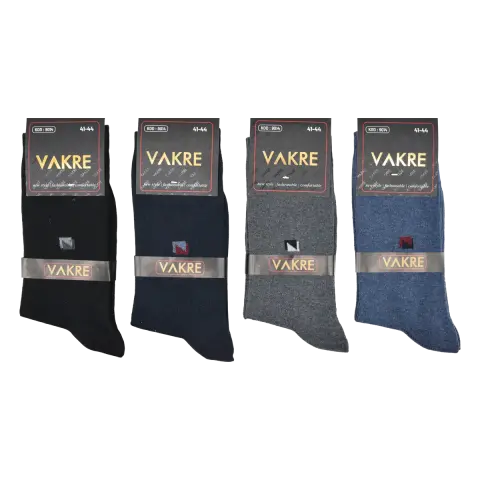 Vakre 9014-41 (41-44) Erkek Penye Likralı Çorap 12'li