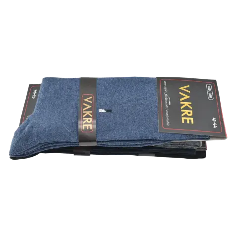 Vakre 9014-40 (41-44) Erkek Penye Likralı Çorap 12'li