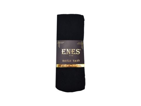 Enes Bayan Termal Havlu Tayt SİYAH - L-XL