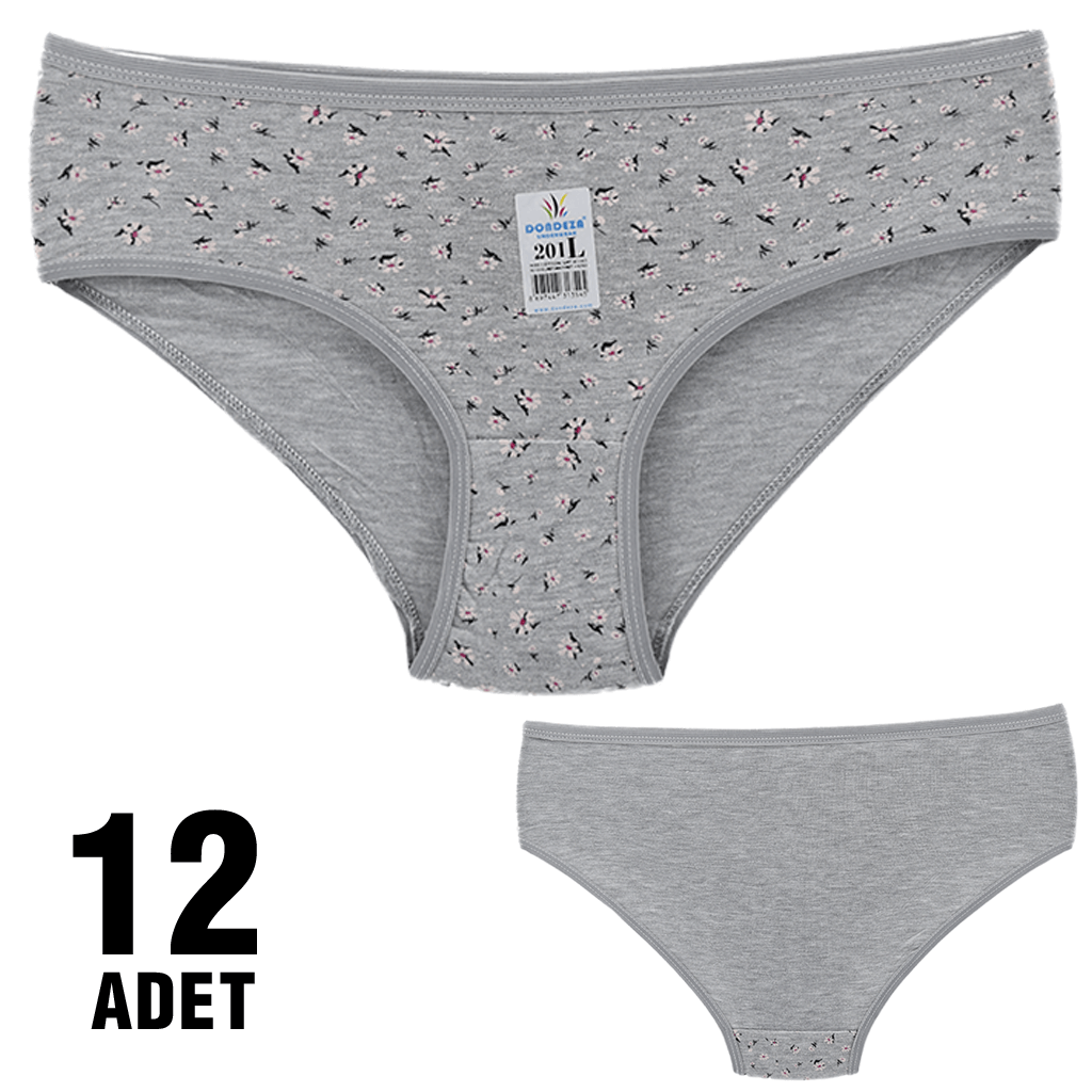 Dondeza 201-111 Desenli Bayan Ara Beden Külot 12'li