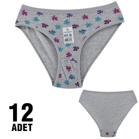 Dondeza 101-90 Desenli Bayan Bikini 12'li