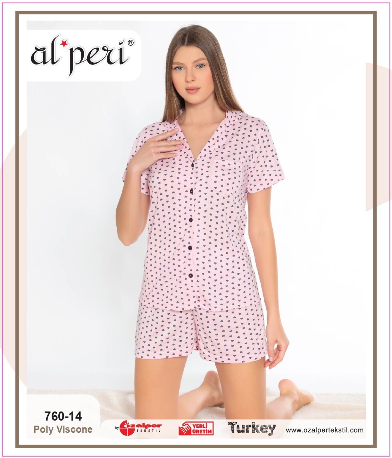 Alperi 760-14 (M-L-XL-XXL) Bayan Şortlu Takım 4'lü