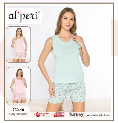 Alperi 760-10 (M-L-XL-XXL) Bayan Şortlu Takım 4'lü